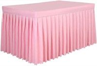 Tina 6' ft Polyester Fitted Tablecloth Table Skirt