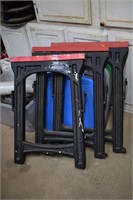 Three Plastic Sawhorses