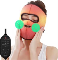 (BLACK) Heated Massage Face Mask
