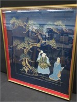 FRAMED ORIENTAL STYLE EMBROIDERY *SEE BELOW*