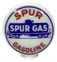 Spur Gasoline Pump Light w Back Painted Glass