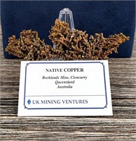 Native Copper Specimen Queensland Australia