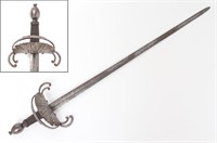 Spanish Steel "Crab Claw" Sword, 17th Century