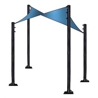 FATAWKC Shade Sail Poles, 9 FT Sun Shade Sail Pole