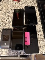 LOT OF MIXED CELLPHONES IPHONES / MORE