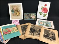 vitnage and antique cards, etc