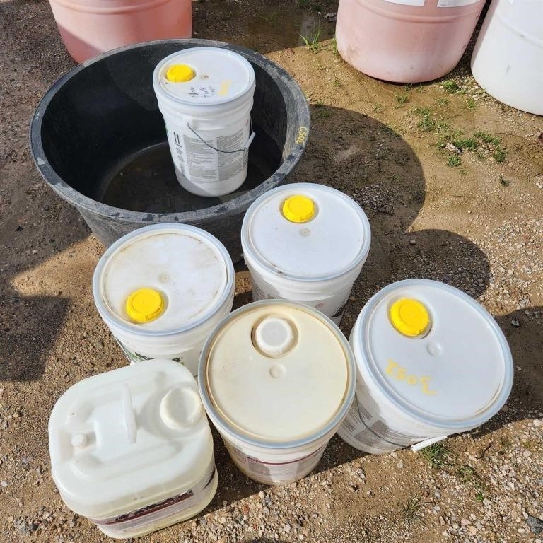 Poly Water Trough & empty dairy sanitation pails
