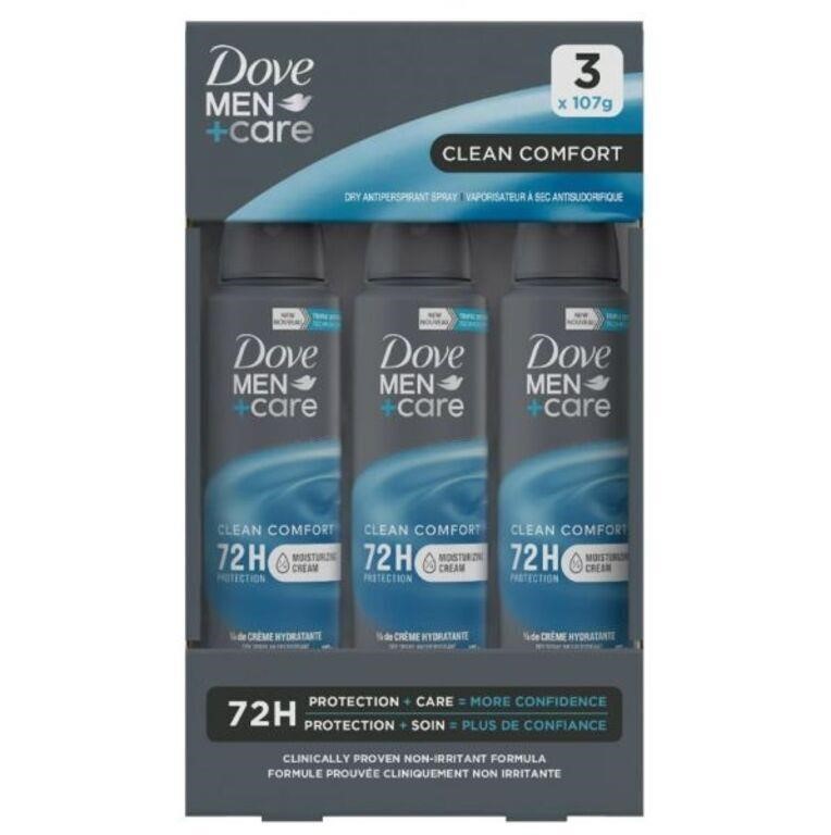 3-Pk Dove Men+Care Antiperspirant Dry Spray
