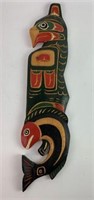 Alaskan Artisan "Eagle's Salmon" Wood Carving