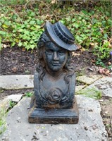 Cast Iron Bust of Lady