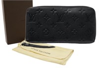Louis Vuitton Black Long Zipper Wallet
