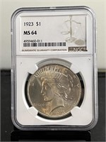 1923 Peace Dollar NGC MS 64