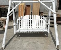 Wood Log Swing Chair (78"W x 64"D x 66"H) *C