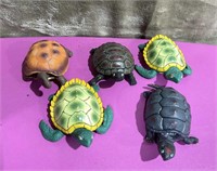 Lot of Toy Turtles Silicone Insides, Plastic Shell