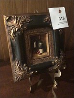 Black gold framed italian art look with brasseasel