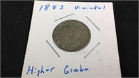 1883 V Nickel Higher Grade