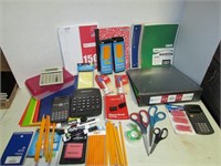 Box of Various School, Office Supplies