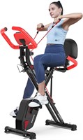 pooboo Folding Exercise Bike, Foldable Fitness