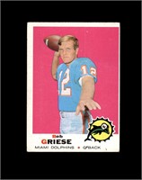 1969 Topps #161 Bob Griese VG to VG-EX+