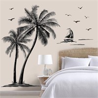 LOT OF 2 decalmile Large Palm Tree Wall Stickers
