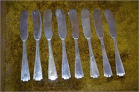 Eight Gorham Etruscan Sterling Spreading Knives