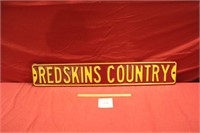 Heavy Metal Embossed Redskins Country Sign