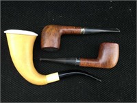 Calabash Gourd and 2 Briar Wood Estate Pipes