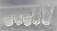 (2) 6" Anchor Hocking Clear Pressed Juice Glasses