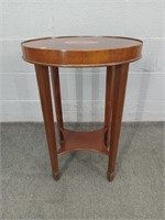 Small Oval Inlaid Side Table