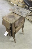 Vintage Wood Stove Approx 12"x28"x33" & Wood Stove
