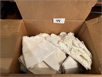 BOX OF MISC LINENS