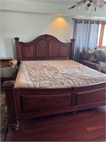 4 pc king solid wood bedroom suit