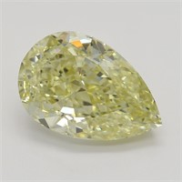 3.02ct,Yellow/IF,Pear cut GIA Diamond