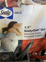 SEALY GEL MEMORY FOAM MATTRESS TOPPER RET. $300