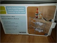 Metal Double Basket Organizer, New In Box