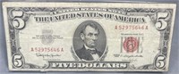 U.S. Five Dollar Red Seal 1963 A52975646A