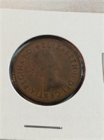 1964 1/2 penny GRATIA Elizabeth
