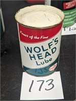 Wolf's Head Grease Can