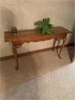 Oak hall table, 52” long