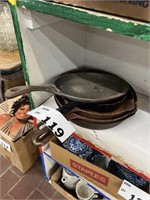 VTG. GRISWOLD CAST IRON PAN AND MORE