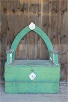 Antique Painted Bench Seat With Storage