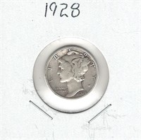 1928 U.S. Silver Mercury Dime