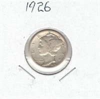 1926 U.S. Silver Mercury Dime