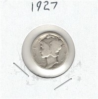 1927 U.S. Silver Mercury Dime