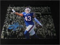 TERREL BERNARD SIGNED 16X20 PHOTO BILLS COA