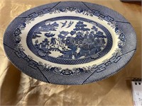 CHURCHILL BLUE WILLOW PLATTER 14.5"