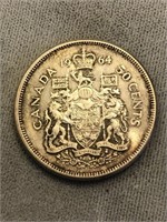 1964 CANADA SILVER ¢50 COIN