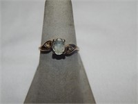 10k Gold & Gemstone Ring Melee Diamonds 2.03g