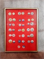 Various Political Buttons in Frame