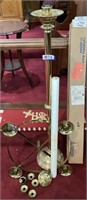 ALTER FLOOR BRASS CANDLE HOLDER w/extras....